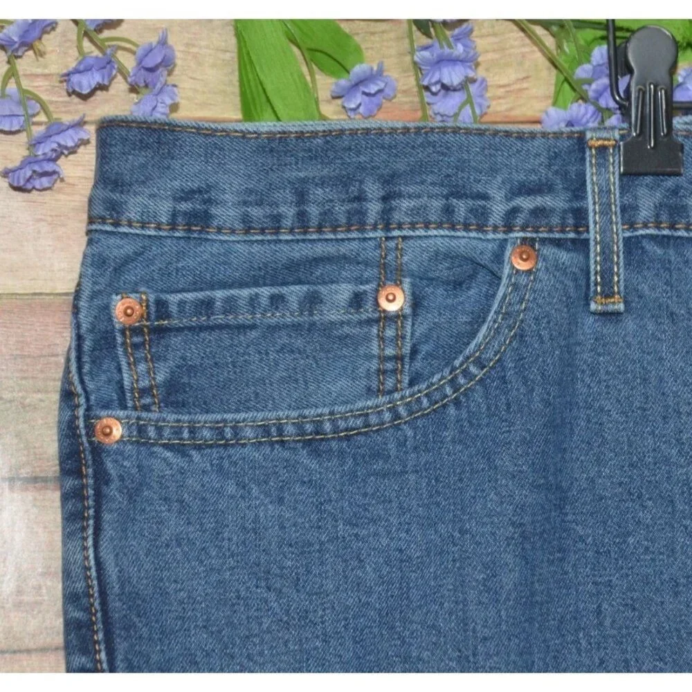 Levi's 541 Mens Big & Tall Blue Jeans Size 54 X 30 Cotton Straight Leg Classic